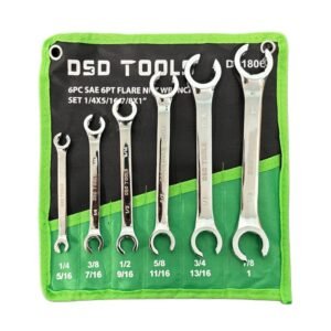 DSD TOOLS 6PC SAE 6PT FLARE NUT WRENCH SET DS1806