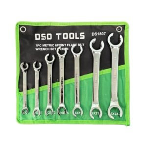 DSD TOOLS 7PC METRIC 6 POINT FLARE NUT WRENCH SET 8-24MM DS1807