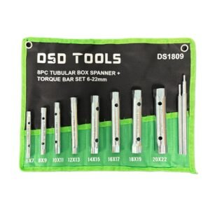 DSD TOOLS 8PC TUBULAR BOX SPANNER + TORQUE BAR SET DS1809