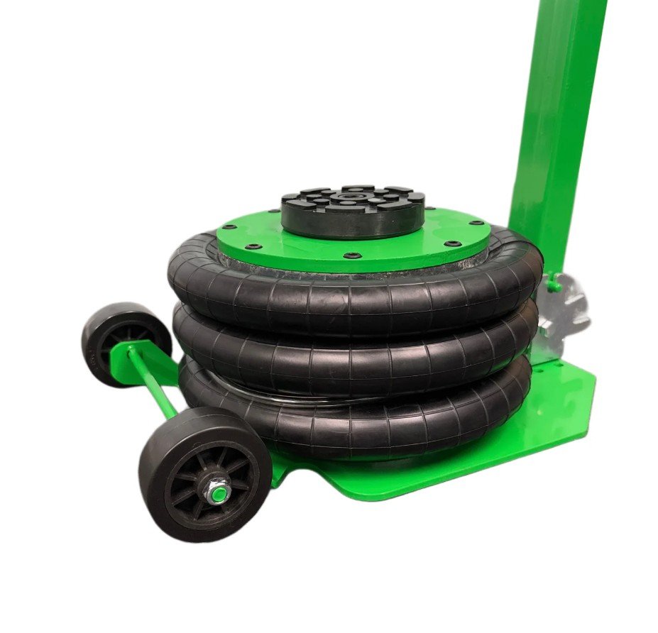 DSD TOOLS 3 TON PNEUMATIC TRIPLE AIR BAG TROLLEY JACK IN GREEN DS1839 - Image 3