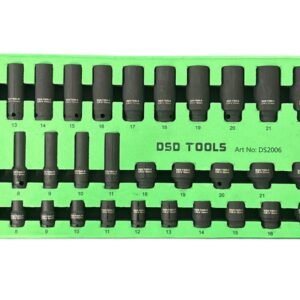 32pc 3/8″ DR 6PT Deep & Shallow Impact Sockets 7mm To 22mm DS2006