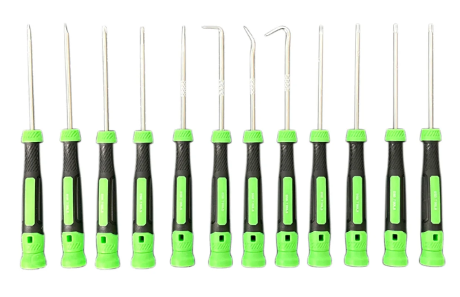 DSD TOOLS 12PC PRECISION SCREWDRIVER AND PICK / HOOK SET DS1602