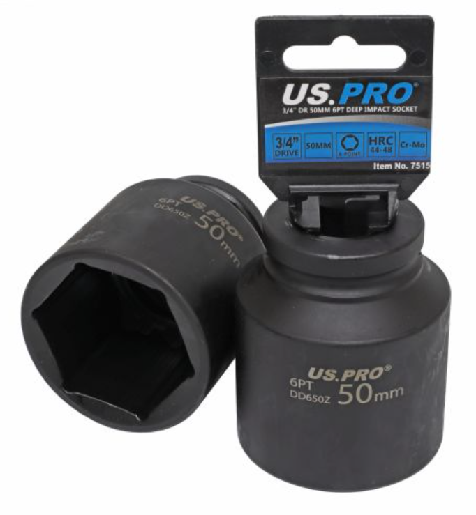 US PRO 3/4" DR 50MM 6PT DEEP IMPACT SOCKET 7515