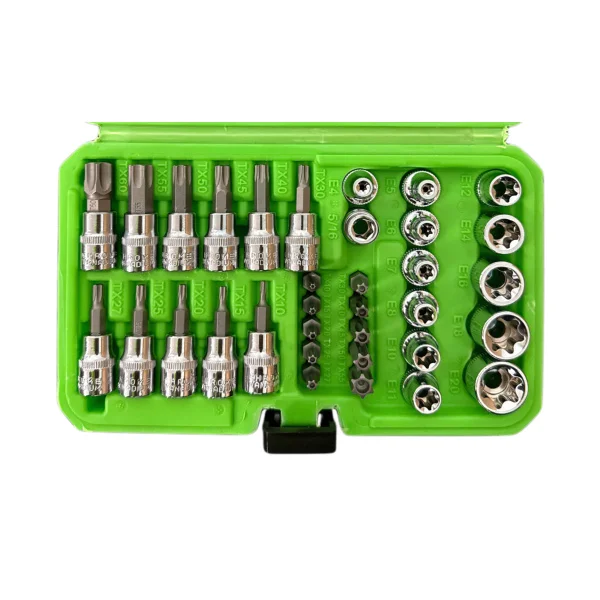 DSD TOOLS 34PC 3/8″ DR TORX BIT SOCKETS & E SOCKET SET DS1234 - Image 3