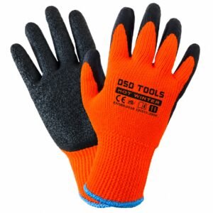 DSD TOOLS 120 Pairs - 7Gauge Orange Polyester with Black Nitrile Coated Gloves DS1290