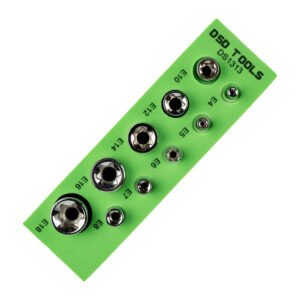 DSD TOOLS 10pc 1/4 & 3/8 E Star Sockets On Rail DS1313