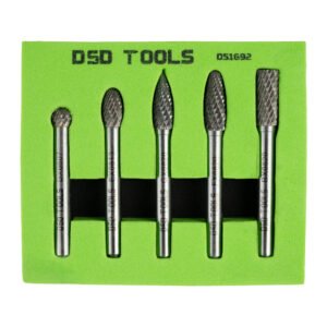 DSD TOOLS 5PC TUNGSTEN CARBIDE BURR SET DS1692
