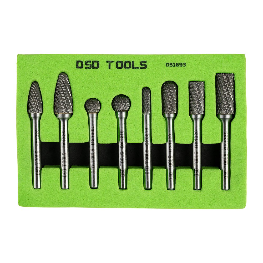 DSD TOOLS 8PC TUNGSTEN CARBIDE BURR SET DS1693
