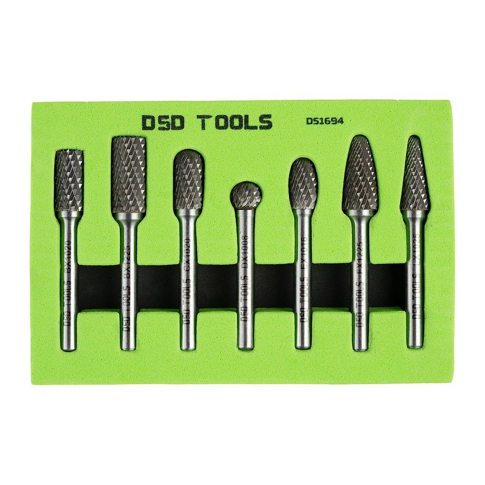DSD TOOLS 7PC TUNGSTEN CARBIDE BURR SET DS1694